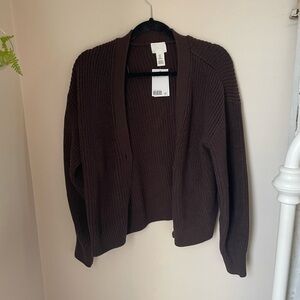 Never worn chocolate brown cardigan with buttons
